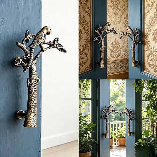 Brass Parrot Door Handle