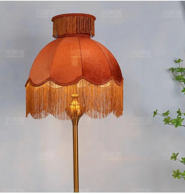 French Parlour Velvet Tassel Floor Lamp