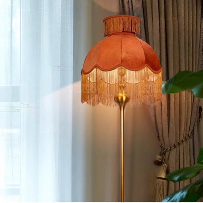 French Parlour Velvet Tassel Floor Lamp