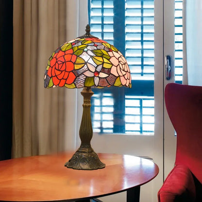 Tiffany Stained Glass Lamp - English Garden