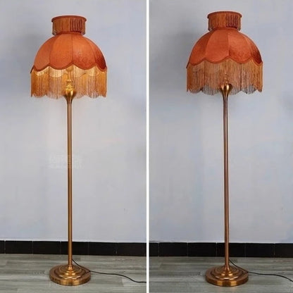 French Parlour Velvet Tassel Floor Lamp