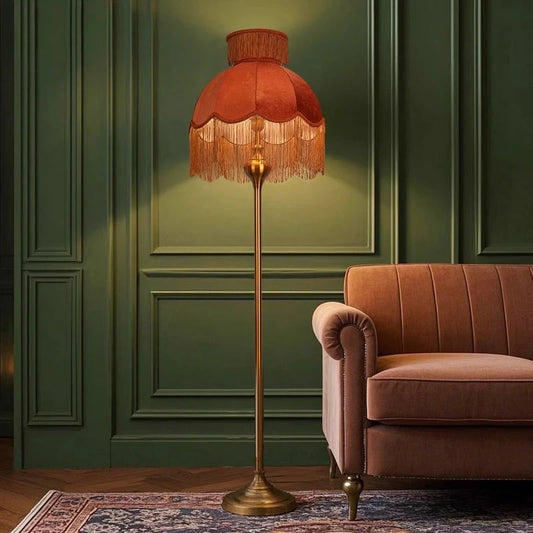 French Parlour Velvet Tassel Floor Lamp