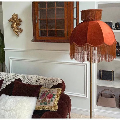 French Parlour Velvet Tassel Floor Lamp